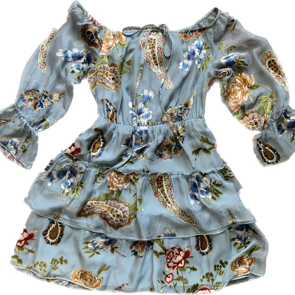 Alice and Olivia Silk blend mini dress
